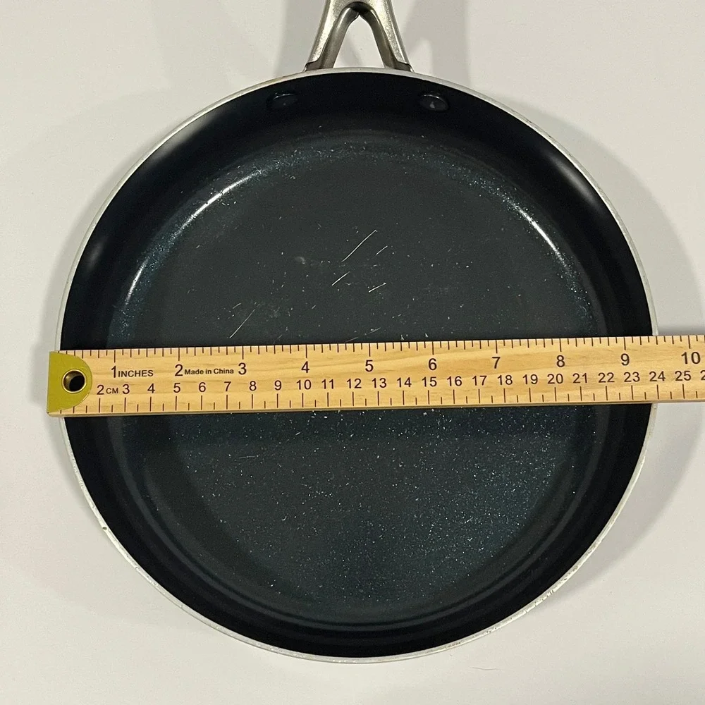 Blue Diamond Set of 3 Ceramic Non-Stick Frying Pans Pot Blue Stainless Handle